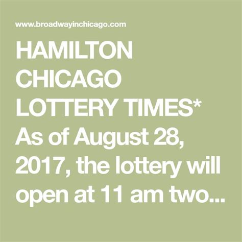 hamilton digital lottery|hamilton digital lottery chicago.